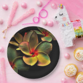 Farbenfrohe Frangipani Blume Paper Plate Pappteller (Party)