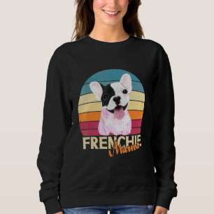 Farbenfrohe französische Bulldog Hunde Mama French Sweatshirt