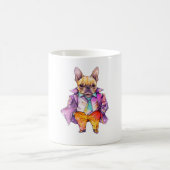 Farbenfrohe französische Bulldogge. Frenchie Kaffeetasse (Mittel)