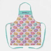 Farbenfrohe französische Macaron Cookies Imitate G Schürze (Vorderseite)