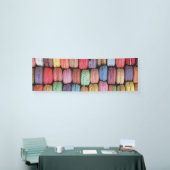 Farbenfrohe französische Macaron-Muster Banner (Messeveranstaltung)