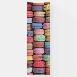 Farbenfrohe französische Macaron-Muster Banner