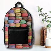 Farbenfrohe französische Macaron-Muster Bedruckter Rucksack