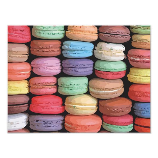 Farbenfrohe französische Macaron-Muster Fotodruck (Vorne)
