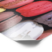 Farbenfrohe französische Macaron-Muster Fotodruck (Ecke)