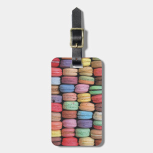 Farbenfrohe französische Macaron-Muster Gepäckanhänger