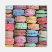 Farbenfrohe französische Macaron-Muster Magnet (Vorne)