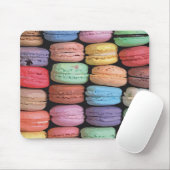 Farbenfrohe französische Macaron-Muster Mousepad (Mit Mouse)