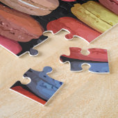Farbenfrohe französische Macaron-Muster Puzzle (Seite)