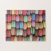 Farbenfrohe französische Macaron-Muster Puzzle (Horizontal)