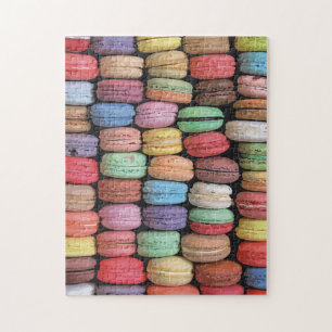Farbenfrohe französische Macaron-Muster Puzzle