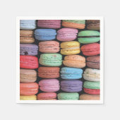 Farbenfrohe französische Macaron-Muster Serviette (Vorderseite)
