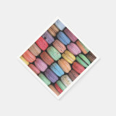 Farbenfrohe französische Macaron-Muster Serviette (Ecke)