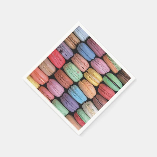 Farbenfrohe französische Macaron-Muster Serviette (Ecke)