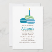 Farbenfrohe französische Macarons Einladung (Vorderseite)