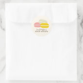 Farbenfrohe französische Macarons Runder Aufkleber (Tasche)
