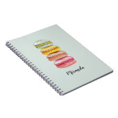 Farbenfrohe französische Macarons Wasserfarbe Hand Notizblock (Rechte Seite)