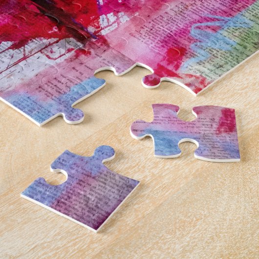 Farbenfrohe Frau im Gesicht Graffiti Art Puzzle (Seite)