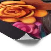 Farbenfrohe Frau im Zuckerschädel Poster (Ecke)