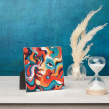 Farbenfrohe Frau Lebendige Spirale der Emotionen