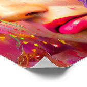 farbenfrohe Frau Poster (Ecke)