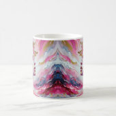 Farbenfrohe Frau rosa Gold Blätter Kaffee Tee Tass Kaffeetasse (Mittel)