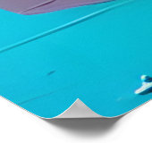 Farbenfrohe Frau und Schmetterlinge Poster (Ecke)