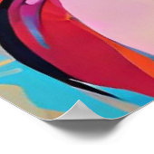 Farbenfrohe Frauen Musik und Pop Kunst, Dichtung u Poster (Ecke)