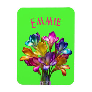 Farbenfrohe Freesia Floral Bouquet Magnet