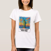 Farbenfrohe Freiheitsstatue NYC Reise T-Shirt (Vorderseite)