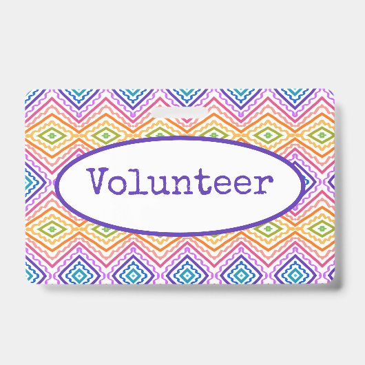 Farbenfrohe Freiwillige Ausweis (Vorderseite)