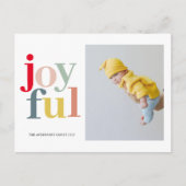 Farbenfrohe Freude und Foto | Happy Holidays Postkarte (Vorderseite)