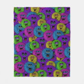 Farbenfrohe, freundliche Fuzzles Fleecedecke (Vorderseite)