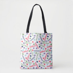 Farbenfrohe Freundschaft & gute Lebensführung Tasche