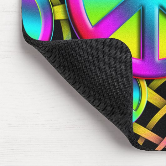 farbenfrohe FRIEDE Mousepad (Ecke)
