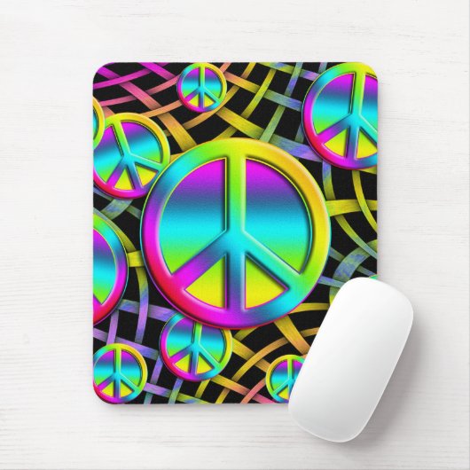 farbenfrohe FRIEDE Mousepad (Mit Mouse)