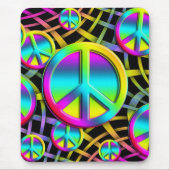 farbenfrohe FRIEDE Mousepad (Vorne)