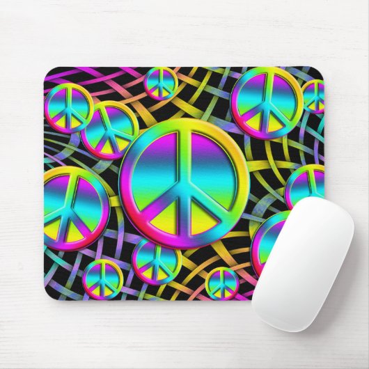 farbenfrohe FRIEDE Mousepad (Mit Mouse)