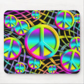 farbenfrohe FRIEDE Mousepad (Vorne)