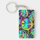 Farbenfrohe FRIEDEN Schlüsselanhänger (Vorderseite)