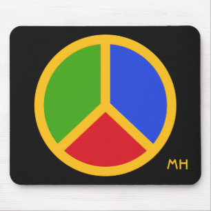 Farbenfrohe Friedenssignatur, benutzerdefiniertes  Mousepad