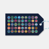 Farbenfrohe Friedenssymbole Geschenkanhänger (Vorderseite (Horizontal))