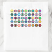 Farbenfrohe Friedenssymbole Rechteckiger Aufkleber (Tasche)