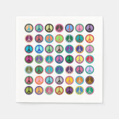 Farbenfrohe Friedenssymbole Serviette (Vorderseite)