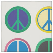 Farbenfrohe Friedenssymbole Stoff (Muster)