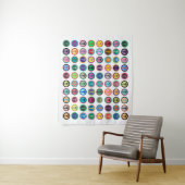 Farbenfrohe Friedenssymbole Wandteppich (Beispiel)