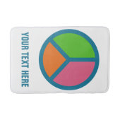 Farbenfrohe Friedenszeichen-Badematte Badematte (Vorderseite)