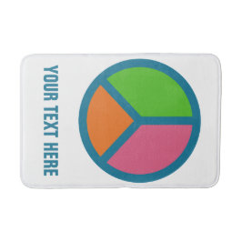 Farbenfrohe Friedenszeichen-Badematte Badematte