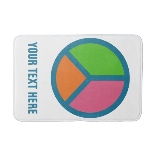 Farbenfrohe Friedenszeichen-Badematte Badematte (Vorderseite)