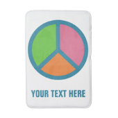 Farbenfrohe Friedenszeichen-Badematte Badematte (Vorderseite Vertikal)